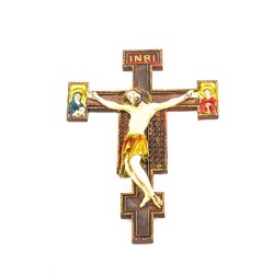 Crucifix gothique en résine. 18 cm