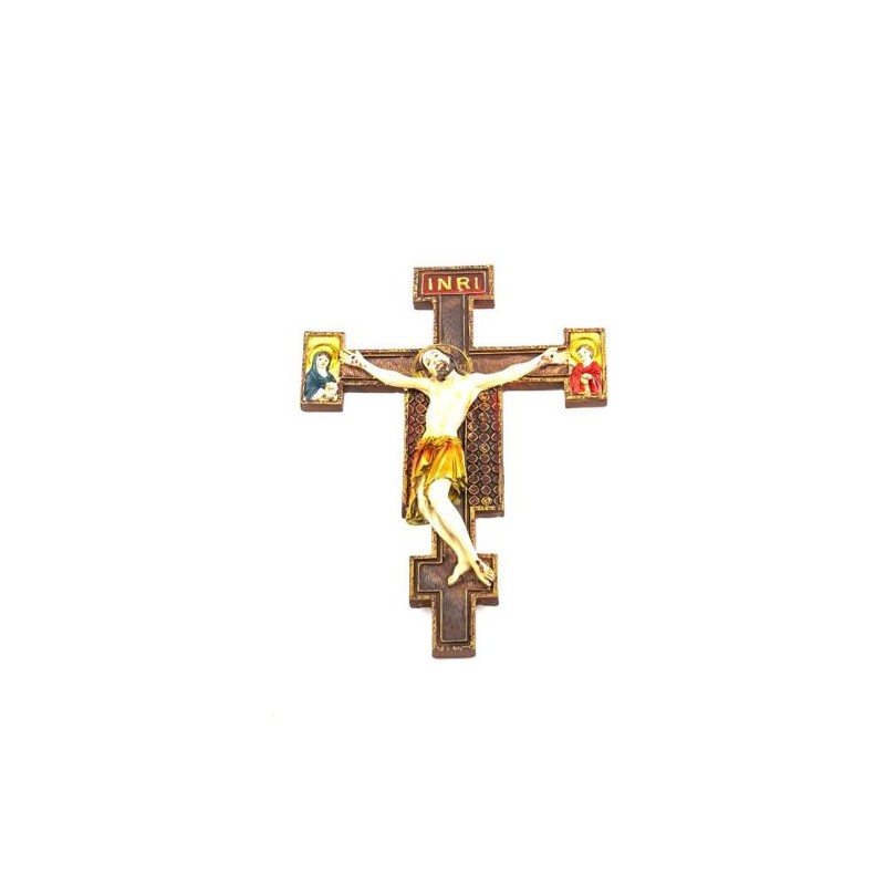 Crucifix gothique en résine. 18 cm