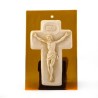 Crucifix sur une plaque en verre murano. 17/11 cm