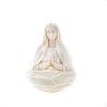 Bénitier blanc avec la Vierge Marie qui prie