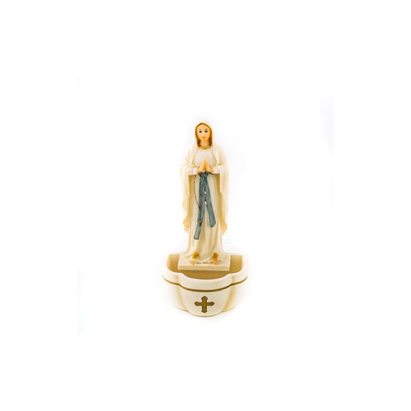 Bénitier de la Vierge de Lourdes en porcelaine