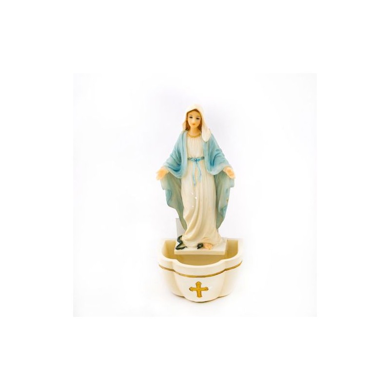 Bénitier de la Vierge Miraculeuse en porcelaine