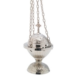 BRANDSTAANDER + KETTING MET KRUIS 18 CM AG