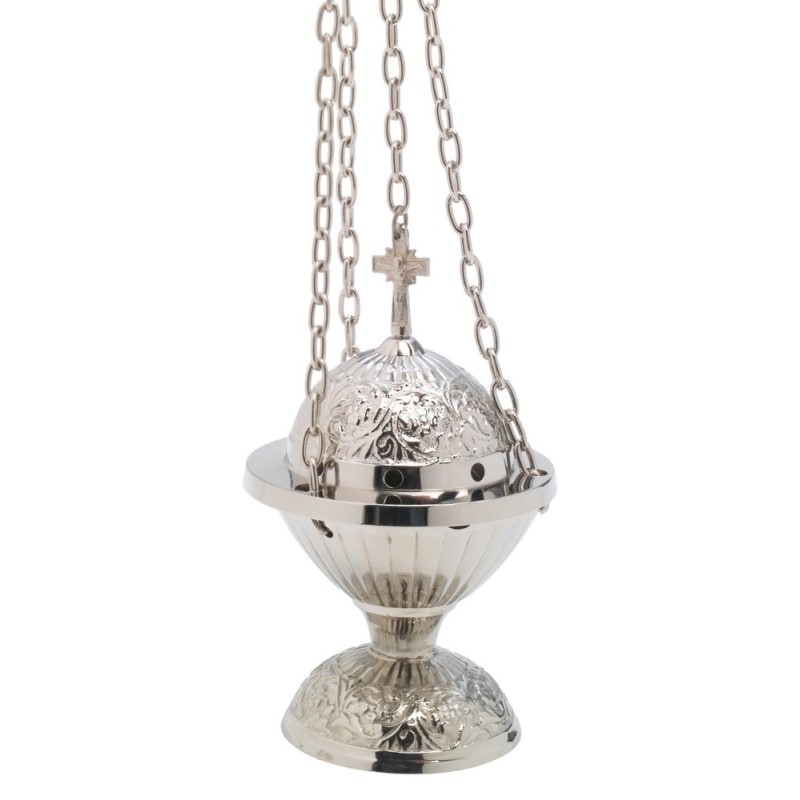 BRANDSTAANDER + KETTING MET KRUIS 18 CM AG