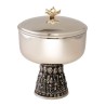 Ciboire argenté brossé intérieur Pl.Or H: 15cm