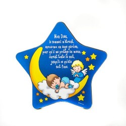 Cadre étoile en bois pour garçon avec texte en français