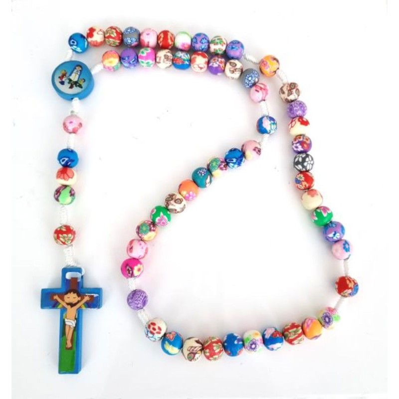 Chapelet enfant perle 8mm bleu