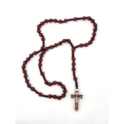 Chapelet en bois sur corde