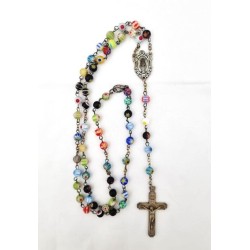 Chapelet en verre murano avec fermeture. perles de 6 mm
