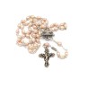 Chapelet de Banneux en cristal de Bohème bicolore. perles de 6 mm
