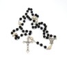 Chapelet de Banneux en verre noir