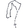 Black Glass Rosary 6mm