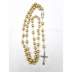 Chapelet en verre couleur or