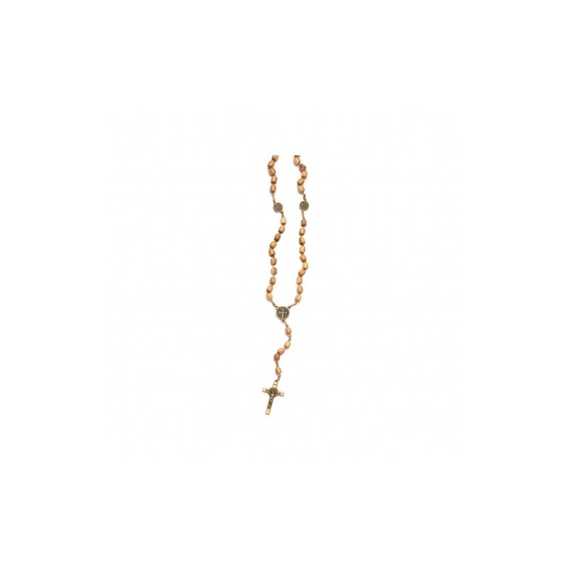 Chapelet bois d'olivier 7mm St Benoit
