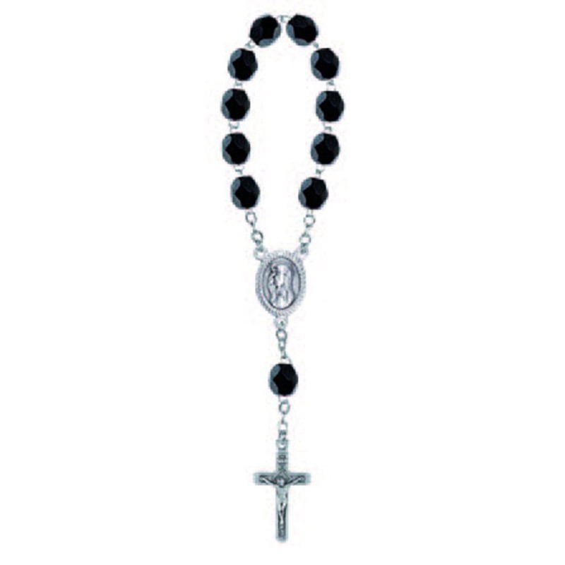 Dizainier perles cristal noir 8mm