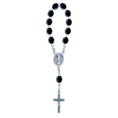 Dizainier perles cristal noir 8mm
