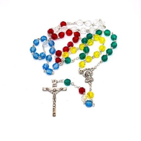 Chapelet du Missionnaire en plastique multicolore