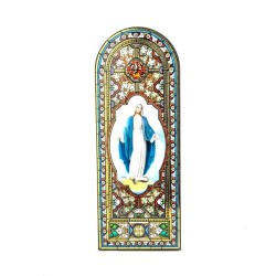 Icône de la Vierge Miraculeuse en bois. 27/10 cm