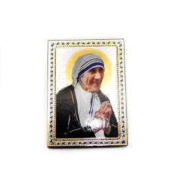 Houten icoon van Moeder Teresa van Calcutta