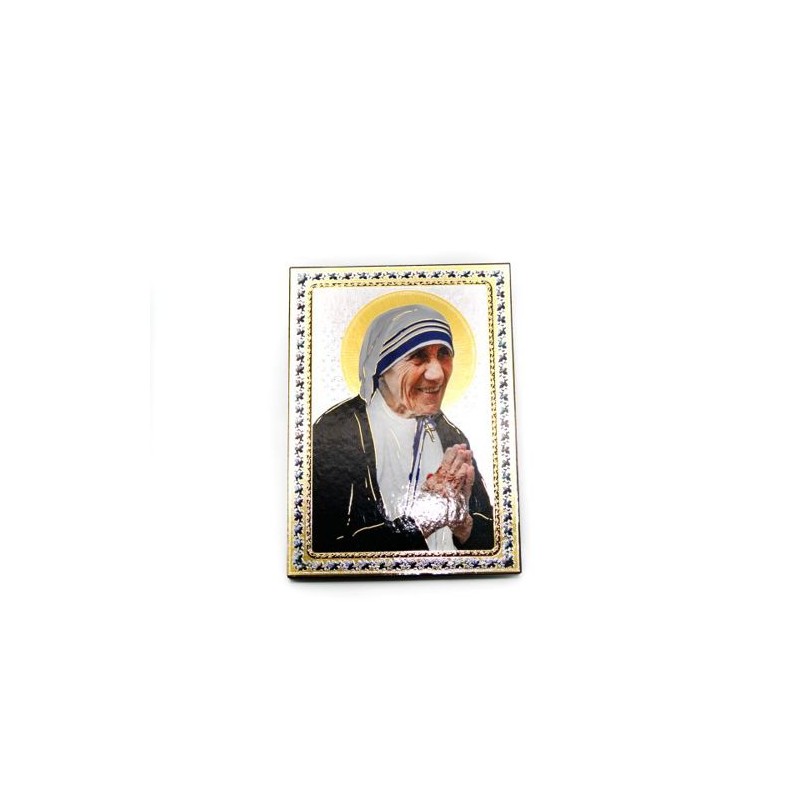 Icône de Mère Teresa de Calcutta en bois