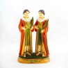 Standbeeld van Saints Como en Damien in hars. 20,3 cm