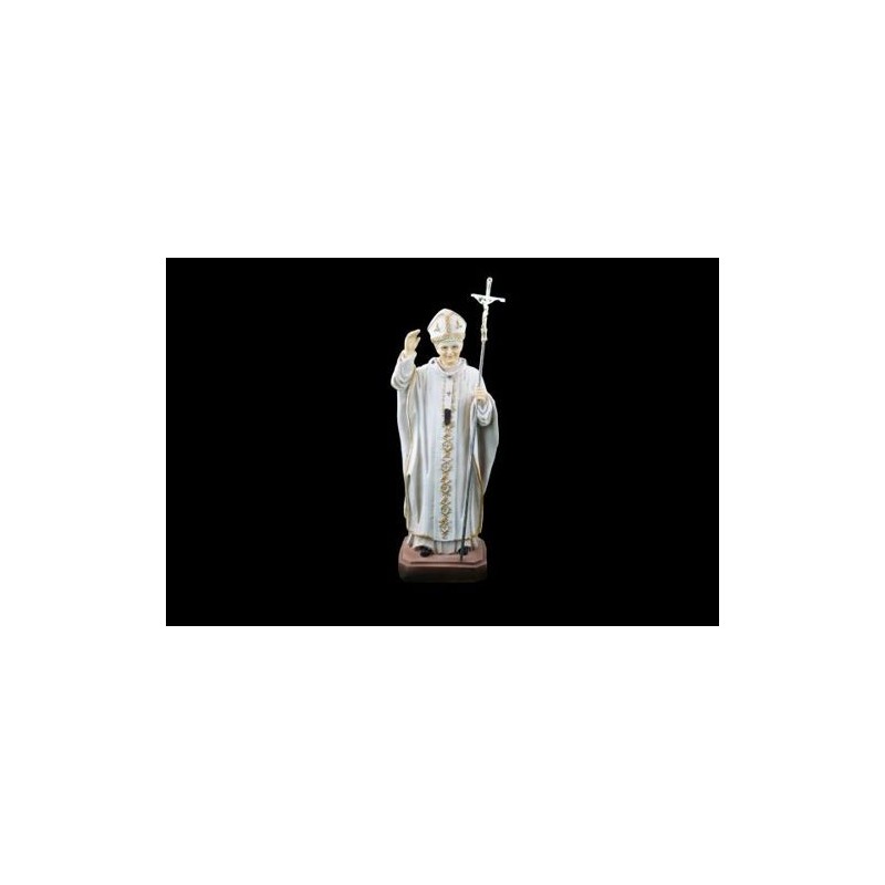 Statue du Pape Jean Paul II en résine. 20 cm