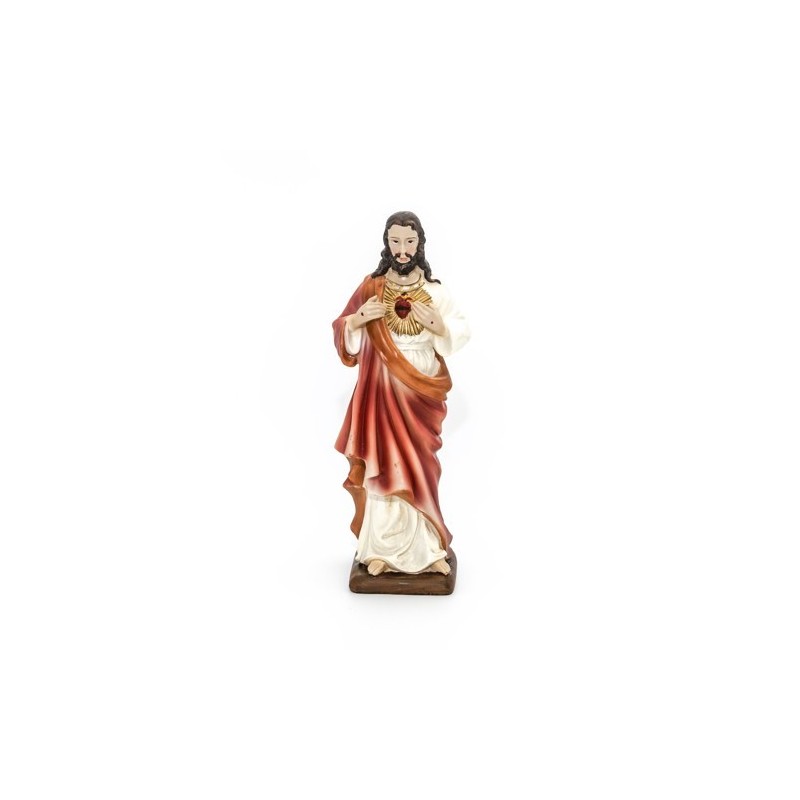 Statue de Jésus Sacré Coeur en résine. 20 cm