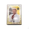 Houten icoon van paus Franciscus