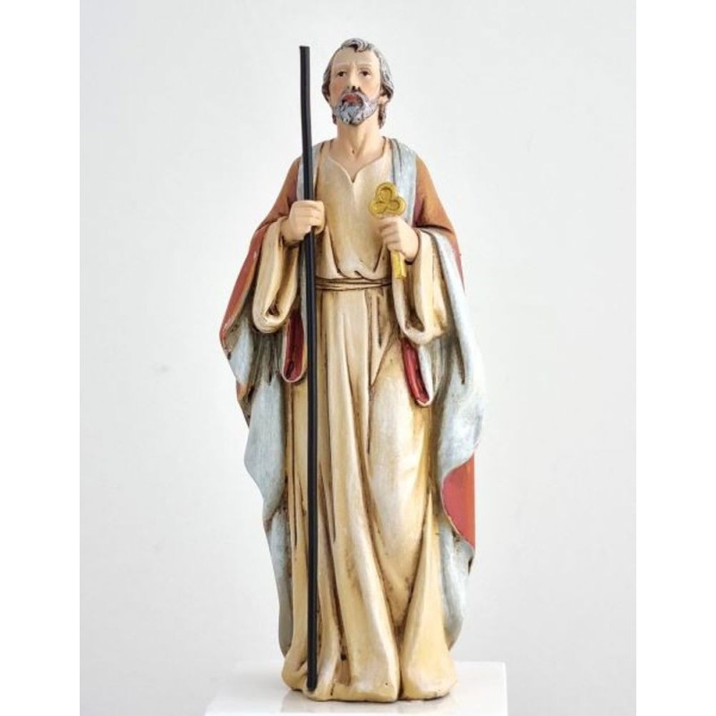Standbeeld van Sint-Pieter in hars. 15 cm