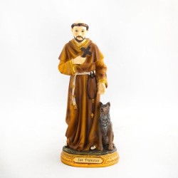 Standbeeld van Sint-Francis in hars. 20 cm