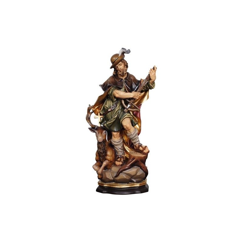 Gesneden houten beeld St. Hubert 20cm