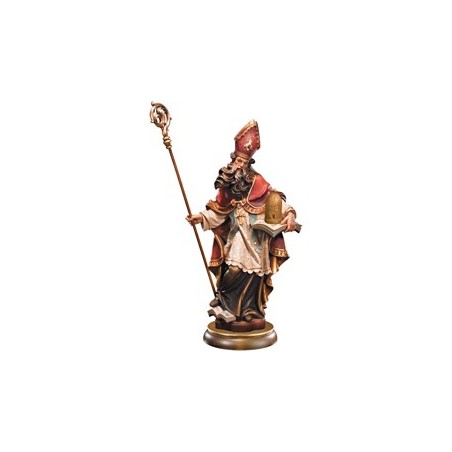 Statue St. Ambroise 22cm en bois d'érable