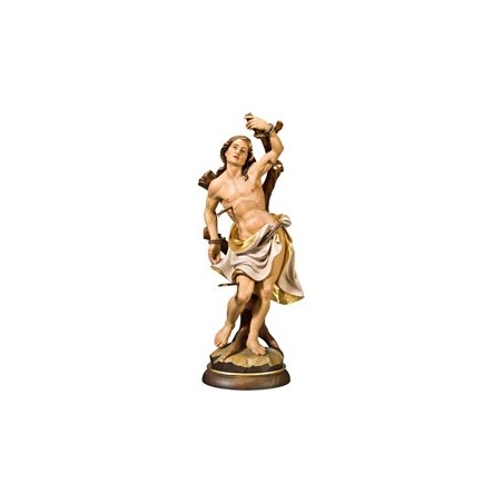 Statue de Saint Sébastien en bois. 23 cm