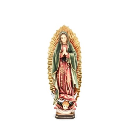 Statue de Notre Dame de Guadalupe en bois. 20 cm