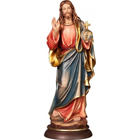 Statue Bois Salvator Mundi 32cm