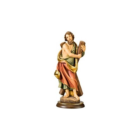Statue St André 22cm en bois d'érable
