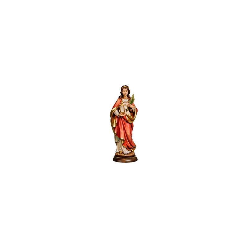 Statue van Ste Cécile 34 cm van esdoornhout