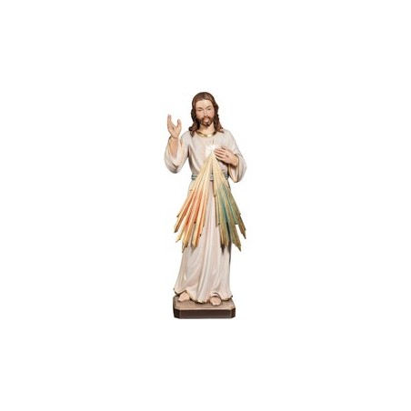 Statue Christ Miséricordieux 30cm en bois Antique