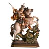 Houten beeld van St. George op het paard