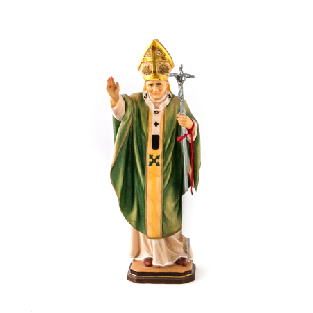 Houten standbeeld van paus Johannes Paulus II. 15 cm