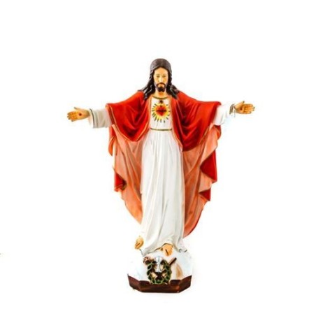 Statue de Jésus Sacré Coeur du Montmartre en résine. 40 cm