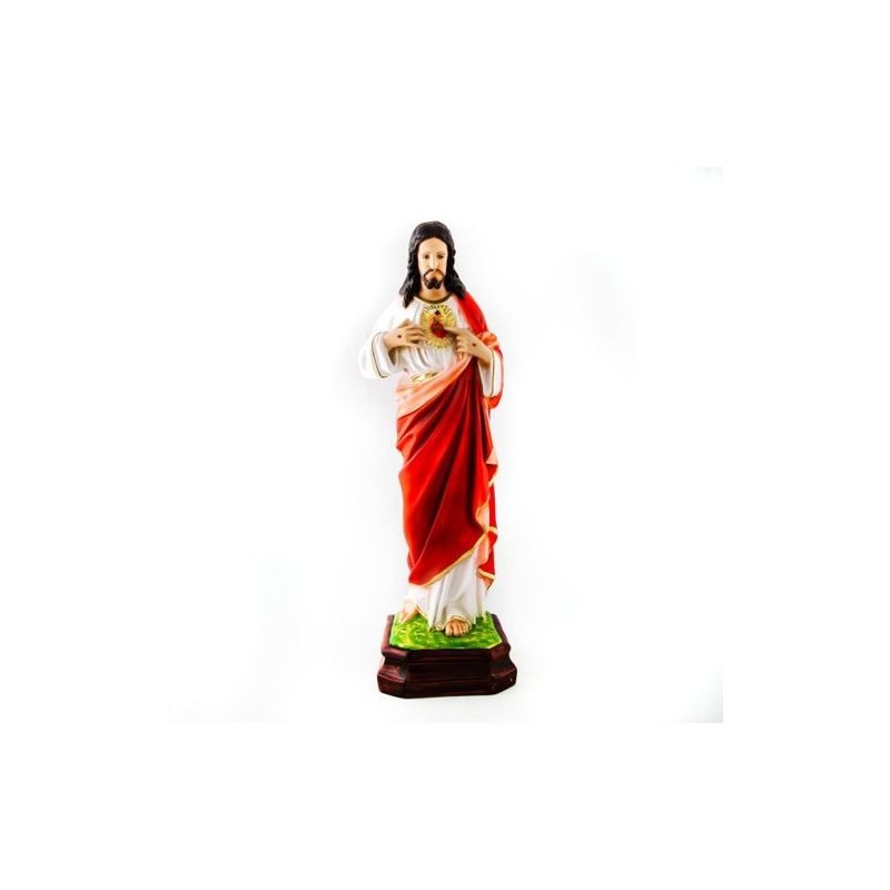 Standbeeld van Jezus Heilig Hart in hars. 60 cm