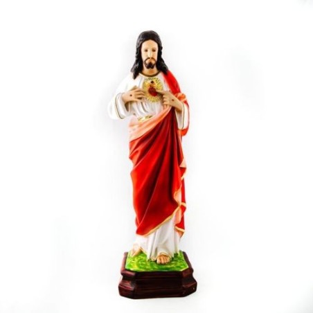 Standbeeld van Jezus Heilig Hart in hars. 60 cm
