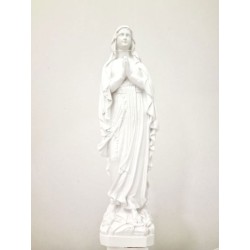 Statue ND de Lourdes 40cm blanche résine