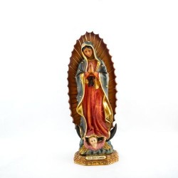 Statue de Notre Dame de Guadalupe en résine. 33 cm