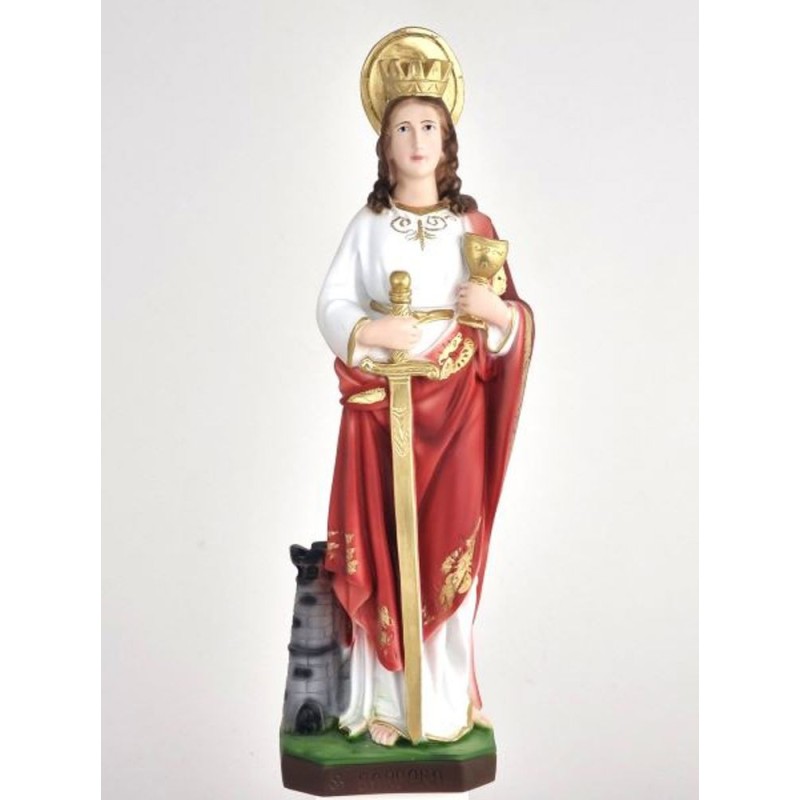 Statue Sainte Barbara 34 cm résine