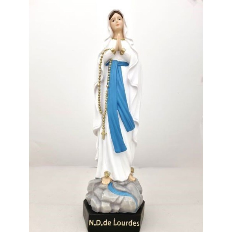 Statue Vierge décorée 50cm résine