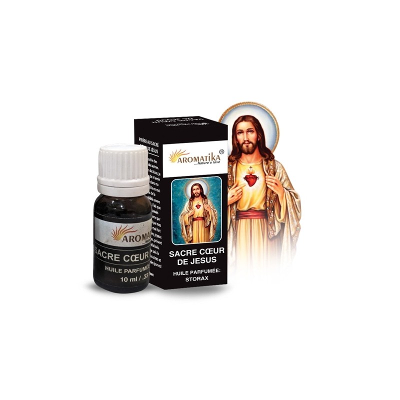 Huile essentielle parfumée de Jésus Sacré Coeur. 10 ml