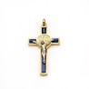 Kruishanger van Saint Benoit in Golden Metal en Email. 5 cm