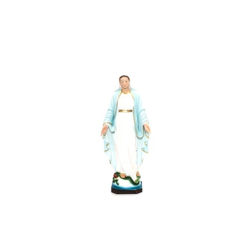 Statue de la Vierge Miraculeuse en résine. 30 cm